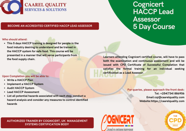 Cognicert HACCP Lead Assessor